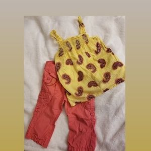 Like New Girls Old Navy Tank/Capri Set